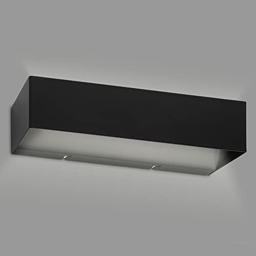 Briloner -Badkamerlamp wand LED, LED wandlamp binnen, wandlamp buiten, neutraal wit licht, IP44 spatwaterdicht, zwart
