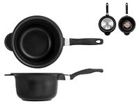 Home Granchef Kookketel, anti-aanbaklaag met greep, rond, aluminium, zwart, 26 cm