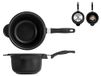 Home Granchef Kookketel, anti-aanbaklaag met greep, rond, aluminium, zwart, 26 cm