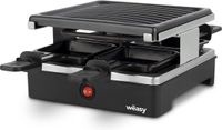 Wëasy LUGA40 Raclette & Grill voor 4 personen - 600W - Zwart