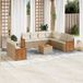 Maison Exclusive - Ensemble de meubles de jardin 10 pièces avec canapé et coussins, beige, en polyrotin