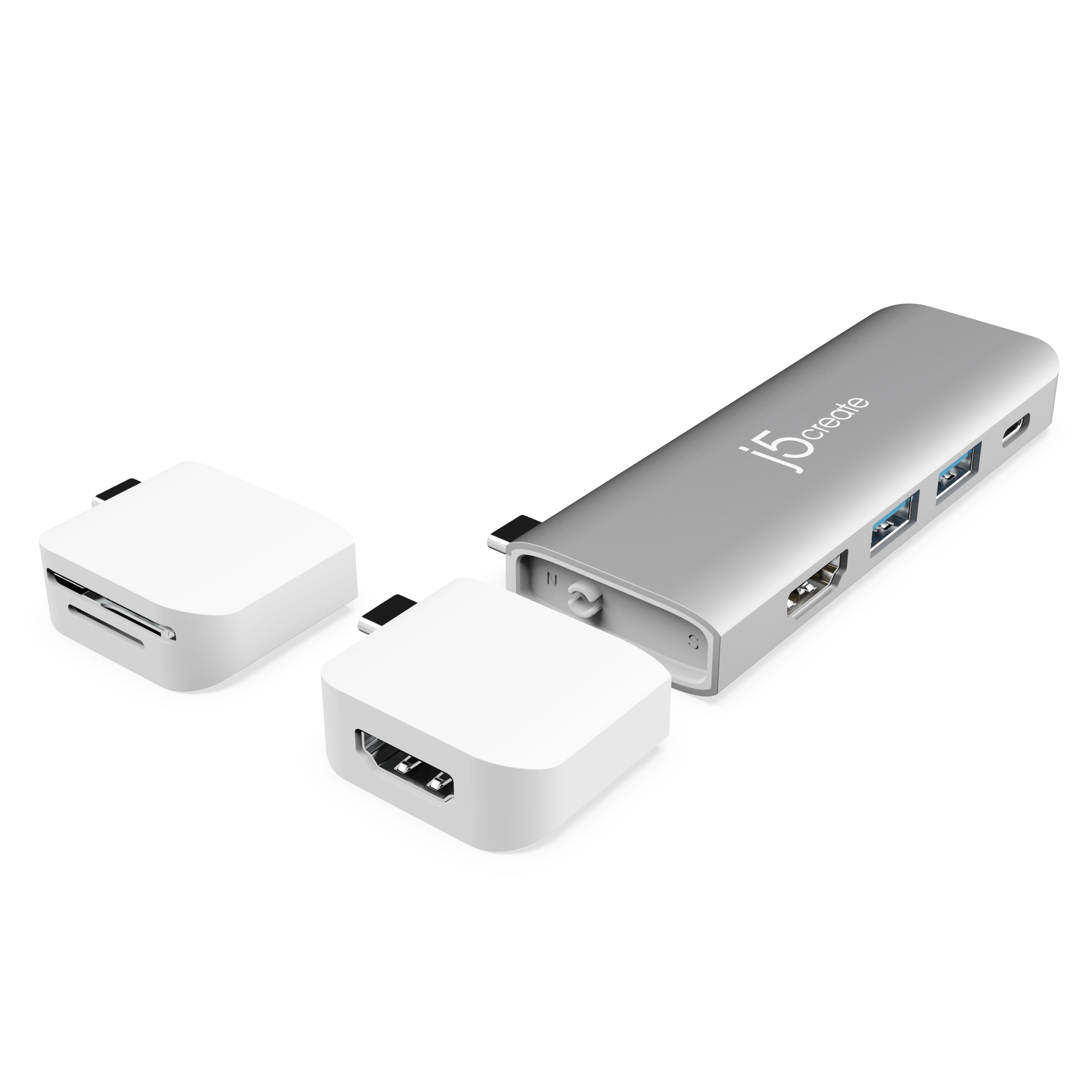 j5create JCD387-N Ultradrive Kit USB-C Dual-Display Modular Dock - USB-C Hub with HDMI, USB 3.2, SD Card Reader
