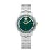 Versace V-Icon Lady VEUCA0424 Zilverkleurig Groen Staal Analoog Polshorloge