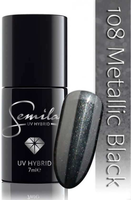 SEMILAC 108 UV Hybrid Metallic Black 7 ml