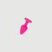 Anal Collection Medium Ribbed Silicone Butt Plug with Suction Cup - Rose
