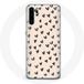 Maniacase Étui pour Huawei P30 Fond texturé abstrait cœurs noirs