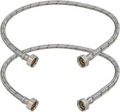 KOTARBAU® 2 Stuks - Flexibele Aansluitslang 1/2" x 1/2" - Flexibele Kraanslang 80 cm - Sanitaire Aansluitslang - Flexibele Verbindingsslang - Aansluitslang Armatuur - met Roestvrijstalen Vlechtwerk