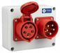 Hilark cable tech Stroomverdeeler voor bouwplaats, wandmontage, 32A/400V, IP44, niet aangesloten
