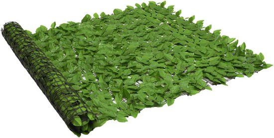 vidaXL Balkonscherm met groene bladeren 200x150 cm