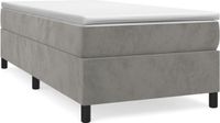 vidaXL Boxspringbedframe, lichtgrijs, 100x200 cm, fluweel
