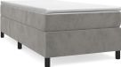 vidaXL Cadre de lit sommier tapissier, gris clair, 100x200 cm, velours