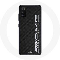 Maniacase Hoesje voor Samsung Galaxy S20 plus Amg Logo Carbon Textuur