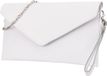 Saya G369 Petit, élégant sac en cuir pour bijoux, exécuté comme un sac en cuir spacieux avec chaîne, dimensions 31,5 x 16,5 cm (Blanc)