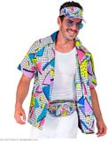 Widmann Milano 80s Shirt Funky Fashion Unisex XXL Wit / BeigeMulticolor