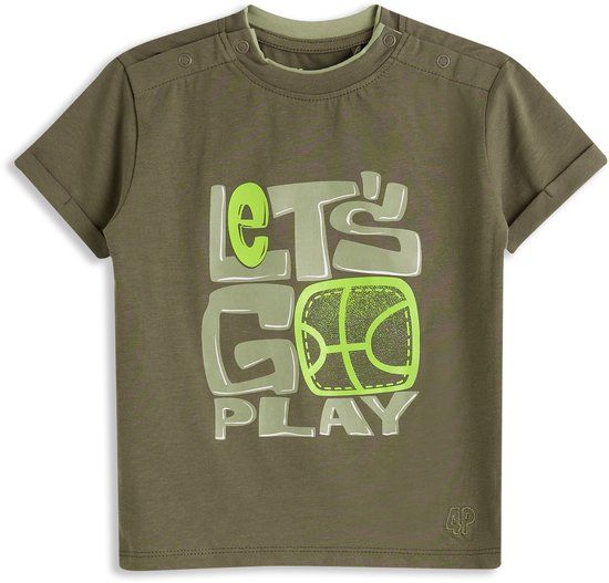 4PRESIDENT T-shirt jongens - Stone gray - Maat 80