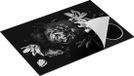 Chefcare Inductie Beschermer Bloemen Zwart Wit 75x50cm