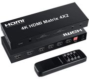 Commutateur HDMI - 4 entrées 2 sorties - 4K x 2K - Extraction audio - Télécommande