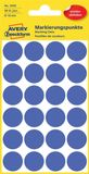 Avery Etiket Zweckform 18mm rond blister 4 vel a 24 et. donkerblauw Non-permanent