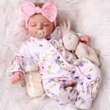 Reborn-pop 61 cm silicone main faite vie réaliste fille 3+ ans