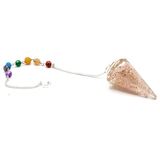 Ancient Wisdom Orgonite Power Chakra Pendulum - Rozenkwarts