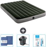 Intex Luchtbed - Twijfelaar - 137 x 191 x 25 cm - Groen