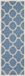 Safavieh Courtyard Runner vloerkleed - 62x240 cm - Blauw/beige
