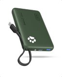 INIU 45 W Powerbank, Mini-formaat, 10.000 mAh, met Geïntegreerde USB-C-kabel, Snel Opladen, Compatibel met iPhone 17, 16 en 15 inch, Xiaomi Mini en Samsung, Groen