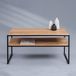 M2 Kollektion Salontafel Mika 2 Eikenhout Metaal Bruin Zwart Rechthoek Modern