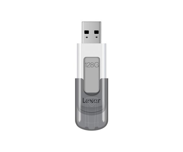Lexar JumpDrive V100 USB Flash Drive - 128GB - USB 3.0 - Grey/White