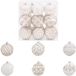 vidaXL Kerstbalset XL 18 stuks Wit en Roze Goud Diameter 8 cm Polystyreen
