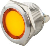 SeKi Led indicator | ø 22 mm. | 6-24 Volt DC/AC | Gele uitvoering