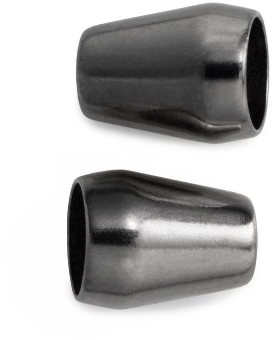 Prym Koordeinden kegelvormig gunmetal 2 stuks Metaal Zwart