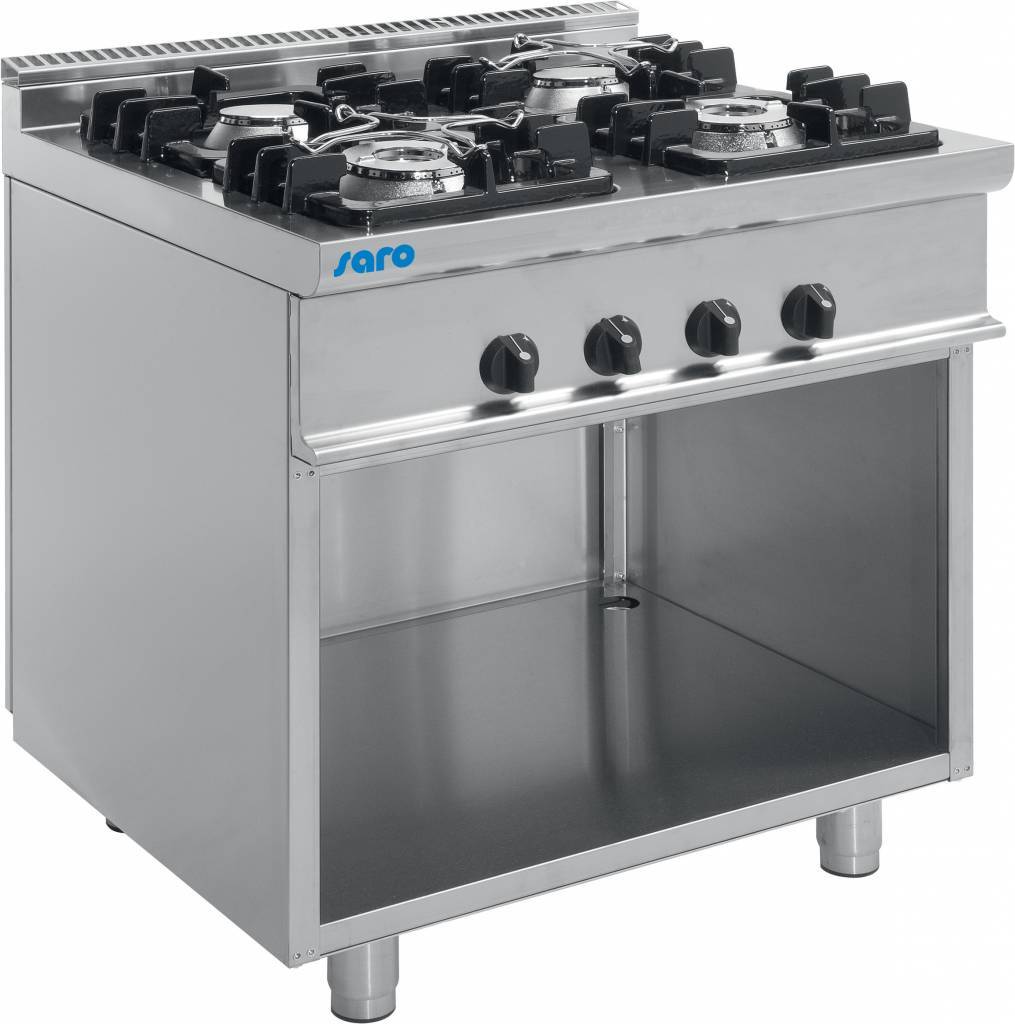 Saro Horeca Gasfornuis met Opbergruimte 24 kW 4 Branders