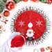 Unyqoos Kerstboomrok, Kerstboomdeken, Rond, Kerstboomstandaard, Tapijt, Kerstmanpatroon, Meerkleurig, Vilt, 78 cm