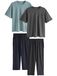 Next Pyjama lang antraciet / donkergrijs / jade groen / spar
