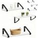 Merkloos Relaxdays Wandplank - set van 6 - 30, 35, 40 cm - wit