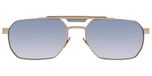Cazal 757/3 Lunettes de soleil unisexe doré rectangulaires bleu 61mm