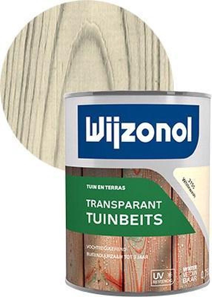 Wijzonol Transparant Tuinbeits 3155 Whitewash 0,75 Liter