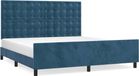 vidaXL Bedframe - 160x200 cm - Fluweel - Donkerblauw