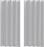 vidaXL Voile Gordijn 2 stuks Donkergrijs 245 x 140 cm Polyester