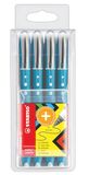 STABILO - Rollerball - worker+ colorful - 4 Stuks - Blauw