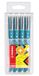 STABILO - Rollerball - worker+ colorful - 4 Stuks - Blauw