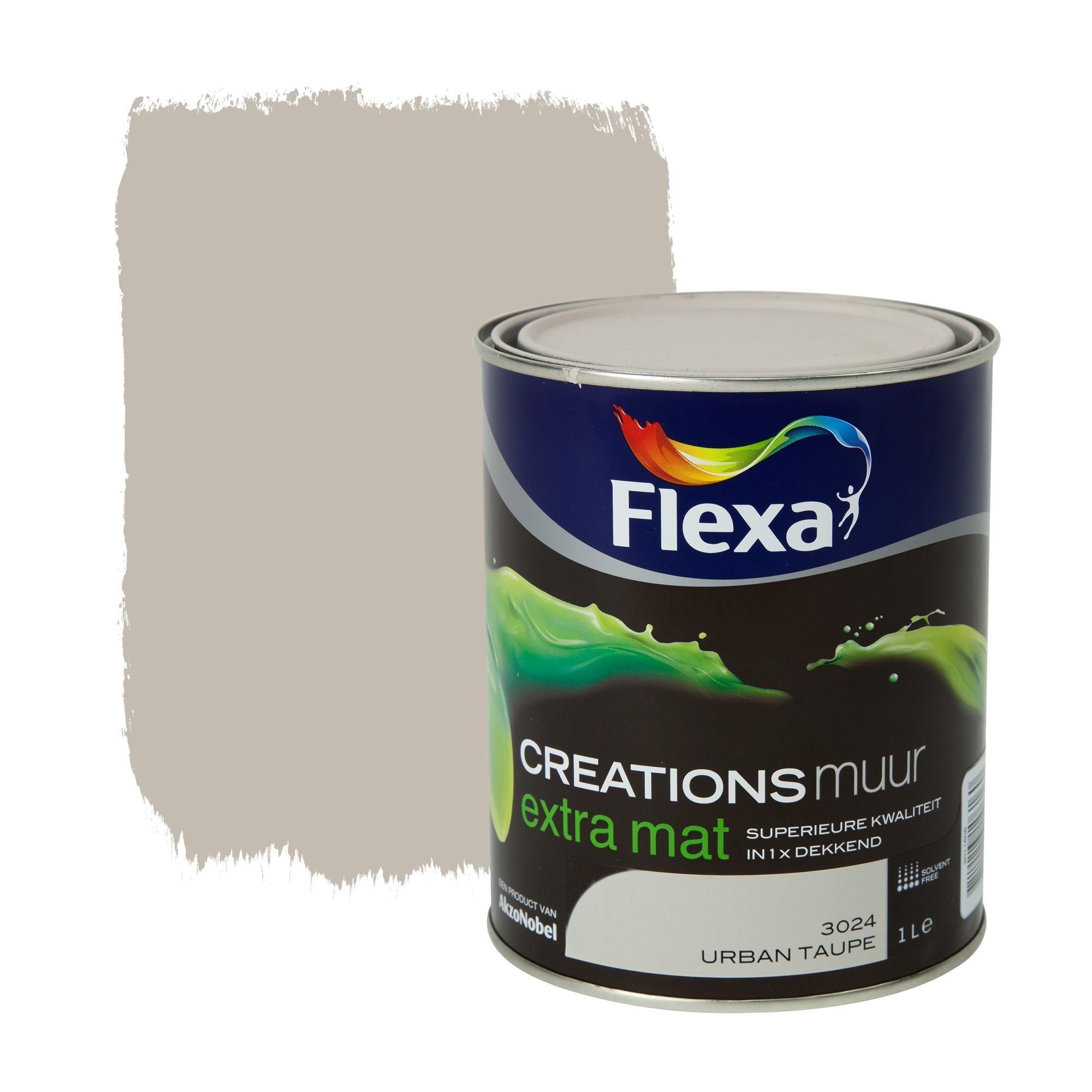 FLEXA Creations muurverf urban taupe extra mat 1 liter