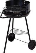 Barbecue - BBQ - Rond - Half open - Verrijdbaar - 41,5x70x41,5cm - Zwart grijs