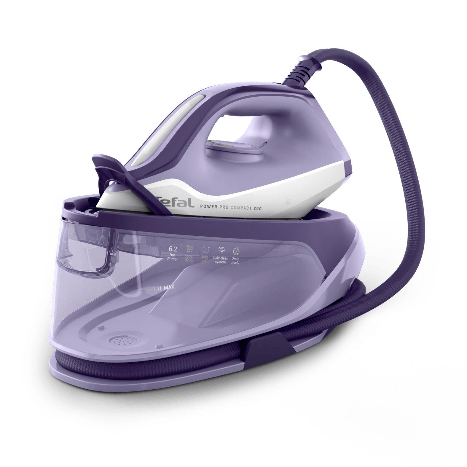 Tefal Power Pro Compact 200 SV6211 Stoomgenerator - 2400W - Ceramic Express Glide - Paars