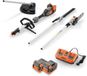 FUXTEC FX-E2MTSET Batterie multitool 40V avec 2 batteries et chargeur set 3-en-1 | Coupe-herbe, débroussailleuse, taille-haie et tête de tronçonneuse