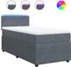 vidaXL Boxspring met matras fluweel donkergrijs 90x200 cm
