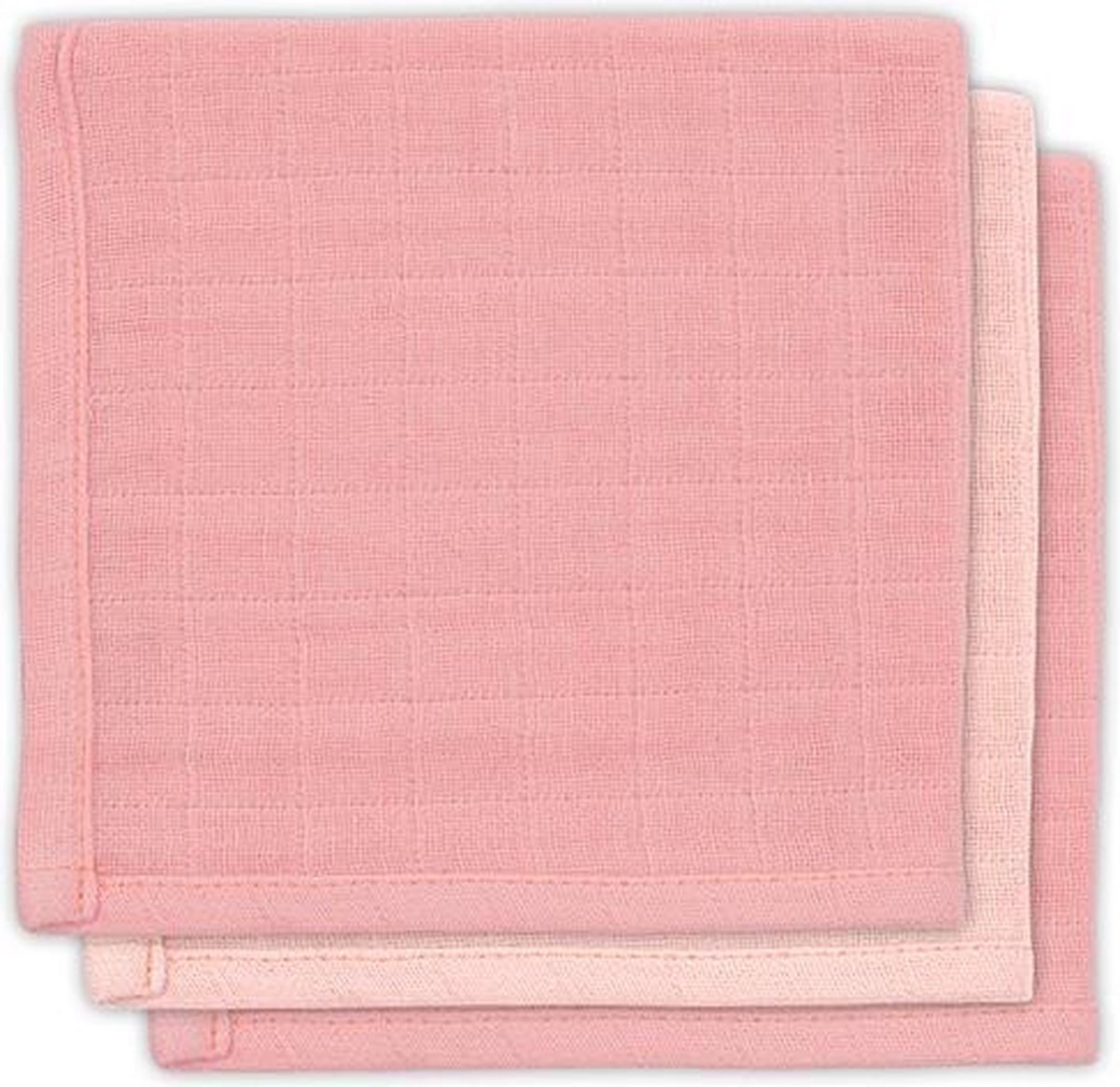 Jollein Bamboe monddoekje pale pink 3 stuks roze