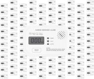 Wiltec CO-melder met display, set van 120 stuks, inclusief verwisselbare batterijen