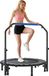 Trampoline de fitness - Rebounder pour adultes - Diamètre 114 cm - Pliable - Poignée réglable 4 positions - Cadre en acier - Convient pour un usage intérieur - Entraînement cardio et jambes - Noir